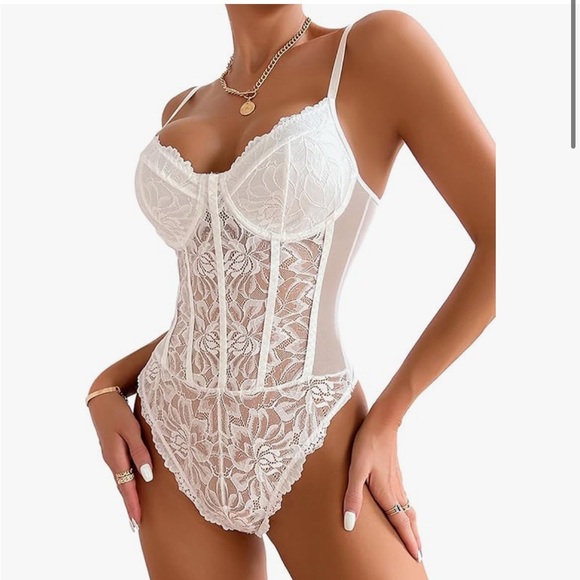 Tops Sexy Strappy Underwire Lace Corset Lingerie Bodysuit Bustier Top Poshmark